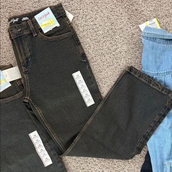 Cat & Jack Sz 10/12 boys bundle- jeans,shirt,swim - Picture 6 of 10